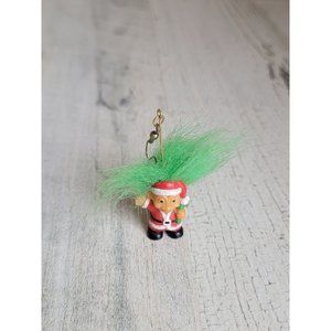 Vintage Mini Santa Claus troll doll ornament Xmas